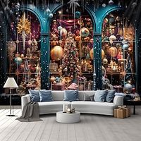 Christmas Magic Showcase Hanging Tapestry Wall Art Xmas Large Tapestry Mural Decor Photograph Backdrop Blanket Curtain Home Bedroom Living Room Decoration Lightinthebox - thumbnail