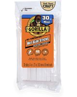 Gorilla Hot Glue 4 inch Mini 30 Count Gorilla Hot Glue 4 inch Mini 30 Count