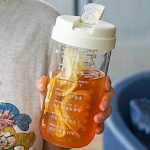 INS Tea Separation Glass Cup High Appearance Value Graduated Portable Flower Tea Cup Korean High Temperature Resistant Straw Cup miniinthebox