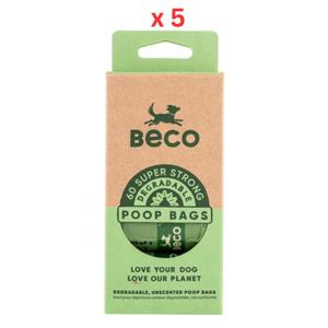 Beco Pets Unscented Poop Bags 60pcs Pack Of 5