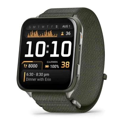 Garmin Venu X1 Series Green with Slate Titanium Caseback And Green ComfortFit Nylon Band Smart Watch - Green