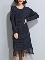 Women Tassels Sweater Dresses