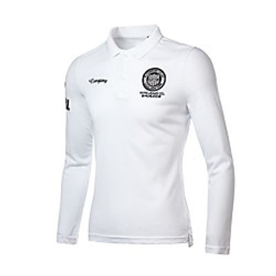 Men's Golf Shirt Letter Button-Down Long Sleeve Street Tops Business Simple Sportswear Casual Gray Green White Lightinthebox