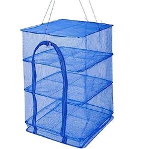 3 Layers Foldable Hanging Drying Rack, Non-Toxic Mesh Drying Net For Shrimp Fish Vegetables Herbs (25.59X13.78X13.78in) Lightinthebox