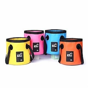 1pc Multifunctional Collapsible Buckets, Camping Water Storage Container, Portable Folding Bucket Wash Basin For Traveling Hiking Fishing Boating miniinthebox