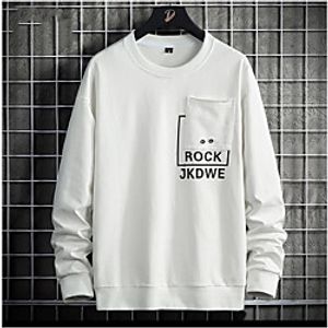 Men's Pullover Sweatshirt Letter Casual Hoodies Sweatshirts  White Black Yellow Lightinthebox