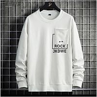 Men's Pullover Sweatshirt Letter Casual Hoodies Sweatshirts  White Black Yellow Lightinthebox - thumbnail