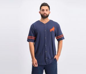 Mens Embroidered T-Shirt  Navy
