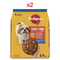 Pedigree Mini Adult Chicken Lamb & Vegetable Dry Dog Food 2.7Kg (Pack of 2)