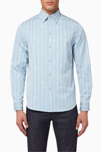 Double G Stripe Cotton Shirt