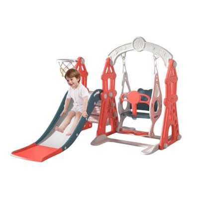 Megastar Adventures In Motion 3 In 1 Playset With Slide, Swing & Basketball Hoop - Red Megastar Adventures In Motion 3 In 1 Playset With Slide, Swing & Basketball Hoop - Red