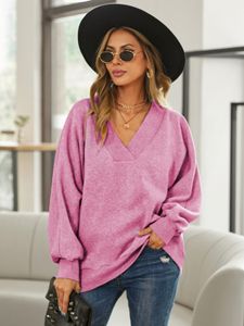 YOINS V-neck Long Sleeves Sweatshirt