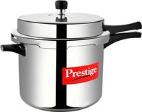 Prestige Popular Aluminium Pressure Cooker, 10 Ltr, Silver, MPP11000