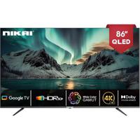 Nikai 86 Inch 4K QLED Ultra HD Smart Google TV| Hands Free Voice Control| Game Master| Dolby Vision + Atmos, 4K HDR10+| Effortless Connectivity wit...