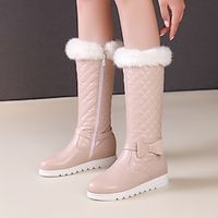Women's Boots Snow Boots Lolita White Shoes Outdoor Winter Hidden Heel Cute Plush Faux Leather Black White Pink miniinthebox - thumbnail