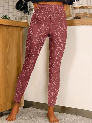 Women's Retro Print Casual Daily Holiday Leggings