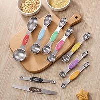 9pcsset Stainless Steel Magnetic Measuring Spoons - Dual Sided for Liquid and Dry Ingredients - Fits in Spice Jars - Perfect for Measuring Accurately Lightinthebox - thumbnail