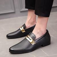 Men's Loafers Slip-Ons Dress Shoes Penny Loafers Business Casual British Gentleman Wedding Office Career Party Evening PU Leather Breathable Loafer Black White Summer Fall Lightinthebox