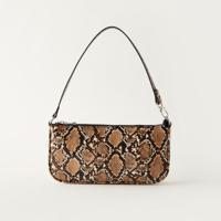 Sasha Animal Print Baguette Bag with Single Handle and Zip Closure