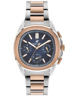 Beverly Hills Polo Club Men's Quartz Movement Watch, Multi Function Display and Metal Strap - BP3212X.590, Rose Gold