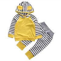 2pcs Stripped Baby Girls Clothing Set