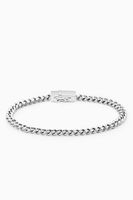 Thin Rounded Curb Bracelet in Sterling Silver - thumbnail