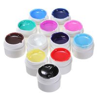 12 Pure Colors Nail Art UV Gel Builder Polish Set