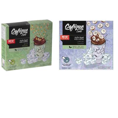 Cofique Iced Coffee Pistachio 240gm & Cofique Iced Coffee Coconut 240gm