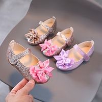 Girls' Flats Daily Glitters Dress Shoes Lolita PU Shock Absorption Non-slipping Princess Shoes Big Kids(7years ) Little Kids(4-7ys) Toddler(2-4ys) School Wedding Party Walking Shoes Bowknot Sequin Lightinthebox - thumbnail