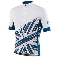 21Grams Men's Short Sleeve Cycling Jersey Summer Spandex Polyester BlueWhite Solid Color USA UK Bike Jersey Top Mountain Bike MTB Road Bike Cycling UV Resistant Quick Dry Breathable Sports Clothing miniinthebox - thumbnail