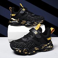 Boys' Trainers Athletic Shoes Comfort Elastic Fabric Big Kids(7years ) Athletic Running Shoes Gold Green Spring Lightinthebox - thumbnail