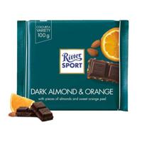 Ritter Sport Dark Almond And Orange Chocolate 100g