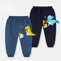 Kids Boys Pants Trousers Pocket Animal Keep Warm Pants School Adorable Daily Royal Blue Blue Lightinthebox - thumbnail