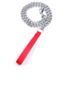 For Pet Dog Lead Chain With Pu Handle Red - Large