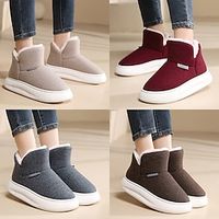 Women's Couple Style Silk Fleece Warm Thick-soled Snow Boots Short Boots Lightinthebox - thumbnail