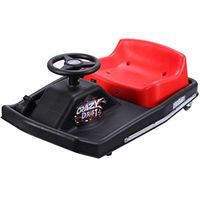 Megastar Ride On Crazy Cart Electric 360 Spinning Drifting Scooter Kids Outdoor Go Cart - Red - thumbnail