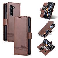 Phone Case For Samsung Galaxy Z Fold 5 Z Fold 4 Z Fold 3 Wallet Case Full Body Protective Kickstand Card Slot Retro PC PU Leather Lightinthebox