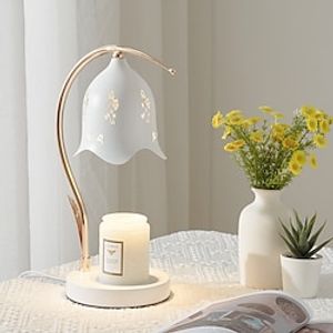 Fashion Home Rose Aromatherapy Melt Wax Lamp Solid Wood Aromatherapy Essential Oil Melt Candle Bedroom Polish Table Lamp Gift Ornament Lightinthebox