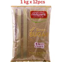 Natures Choice Dark Brown Sugar Raw, 1 kg Pack Of 12 (UAE Delivery Only)