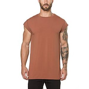 Men's Short Sleeve Running Shirt Tee Tshirt Top Athletic Summer Cotton Breathable Soft Sweat Out Fitness Gym Workout Running Jogging Exercise Sportswear Black Beige Coffee Activewear Stretchy Lightinthebox