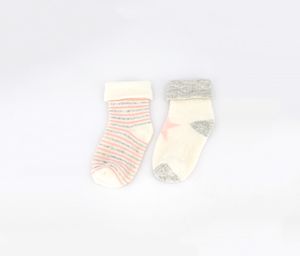 Little Girls 3-Pack Stripe Textured Socks  Off White Combo