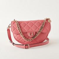 Guess Quilted Crossbody Bag with Detachable Strap and Button Closure