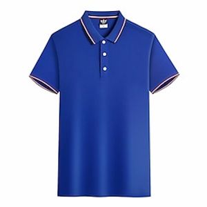 Men's T shirt Golf Shirt Hiking Tee shirt Short Sleeve Tee Tshirt Top Outdoor Breathable Quick Dry Lightweight Sweat wicking Summer Sapphire Navy Kong Lan Hunting Fishing Climbing Lightinthebox