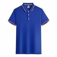 Men's T shirt Golf Shirt Hiking Tee shirt Short Sleeve Tee Tshirt Top Outdoor Breathable Quick Dry Lightweight Sweat wicking Summer Sapphire Navy Kong Lan Hunting Fishing Climbing Lightinthebox - thumbnail