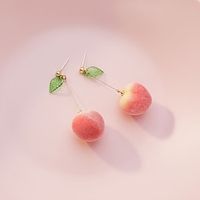 2 Pairs Stud Earrings Drop Earrings For Women's Birthday Party Evening Gift Alloy Fashion Cherry Daisy Lightinthebox - thumbnail