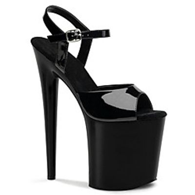 Women's Sandals Stiletto Heel Peep Toe British Office  Career PU Solid Colored White Black Red miniinthebox