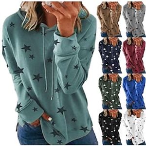 Women's Hoodie Print Stars Regular Winter Lightinthebox