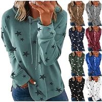 Women's Hoodie Print Stars Regular Winter Lightinthebox - thumbnail