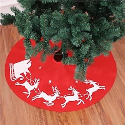 Christmas Elk Printing Tree Skirt Christmas Tree Skirt Christmas Decoration Holiday Atmosphere Lightinthebox