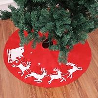 Christmas Elk Printing Tree Skirt Christmas Tree Skirt Christmas Decoration Holiday Atmosphere Lightinthebox - thumbnail